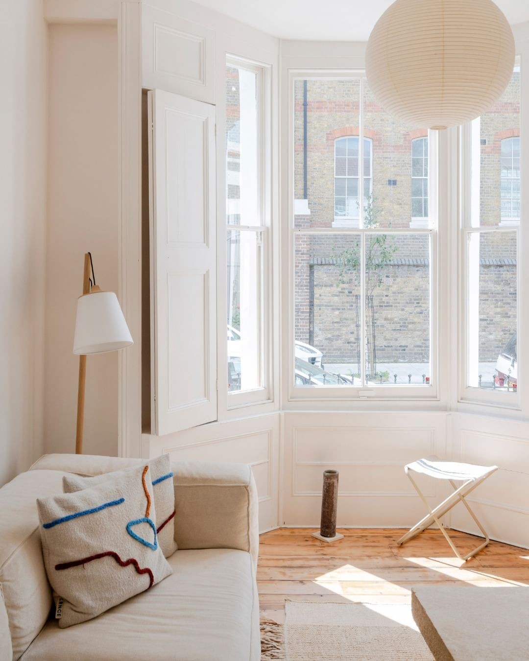 Panel moulded shutters in period interior